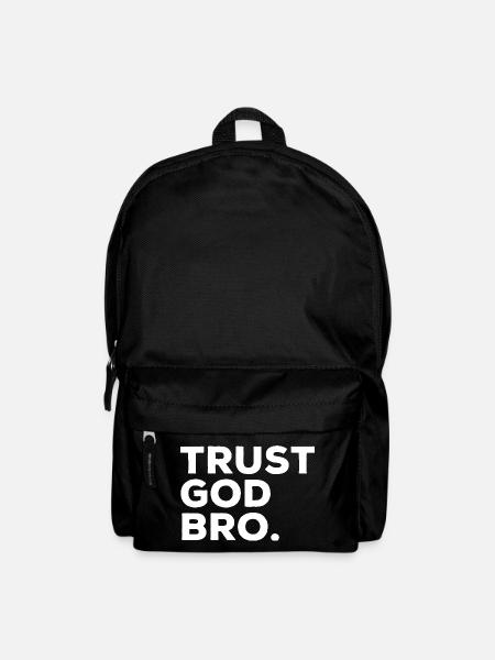 Faith In God Bro Funny Religion Jesus Saying - Backpack - black