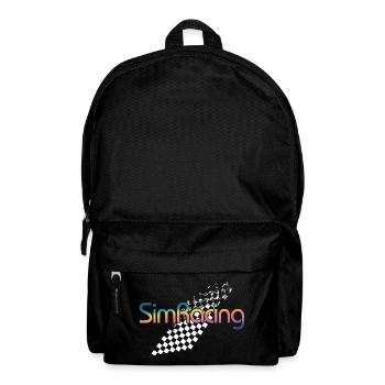 SimRacing Verlaufslogo - Rucksack - Schwarz - Vorne