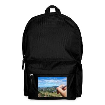 Himmlisches Schöpfungszitat Landschaft - Rucksack - Schwarz - Vorne
