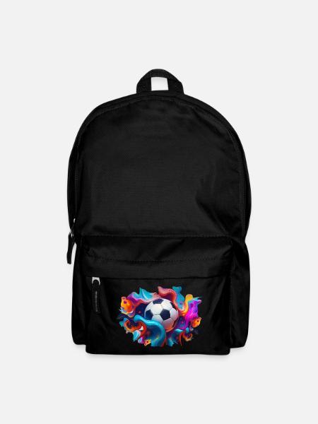 Colorful Soccer | Soccer Players - Backpack - black