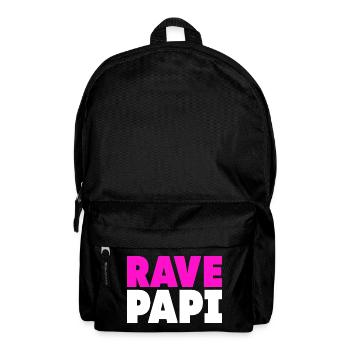 Techno House Electro Festival Hardstyle Rave Papa - Sac à dos - noir - Devant