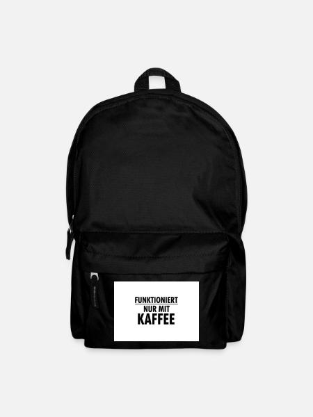 Works only with coffee - Backpack - black