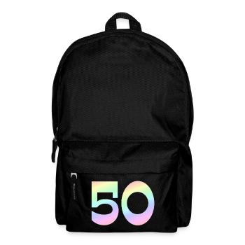 50, Gradient Pastel, Number Motif - Backpack - black - Front
