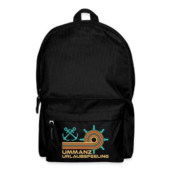 Ostsee Urlaub UMMANZ URLAUBSFEELING Lustig - Rucksack - Schwarz - Vorne