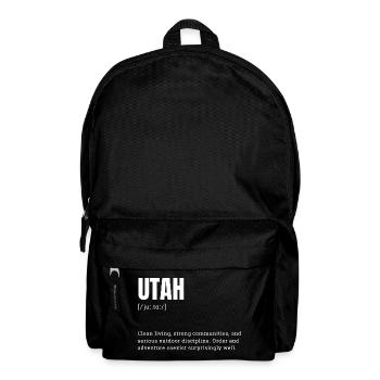 Aventure typographique audacieuse de l’Utah - Sac à dos - noir - Devant