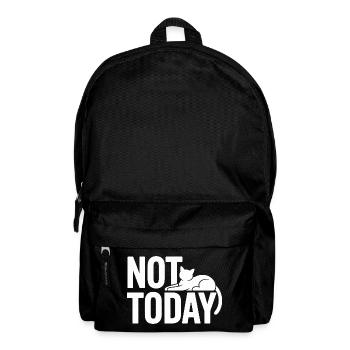 Katzen Spruch Not Today Büro Cat Homeoffice Katze - Rucksack - Schwarz - Vorne