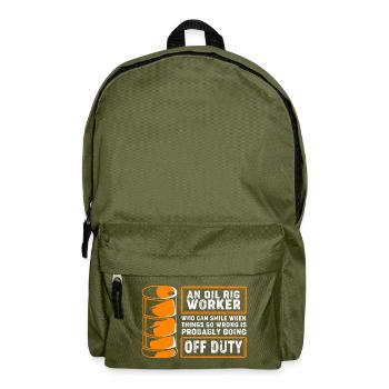 Oil Rig Oil Field - Backpack - olive green - Front