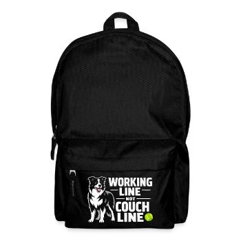 Working line instead of sofa | Border Collie - Backpack - black - Front