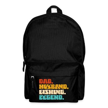 Papa Ehemann Fischer Legende Geschenk Vater Angelpaar - Rucksack - Schwarz - Vorne