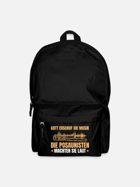 Posaune Musiker – Gott Musik Posaunisten - Rucksack - Schwarz