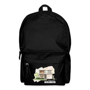 Ultra Modern Family Home Illustration - Backpack - black - Front