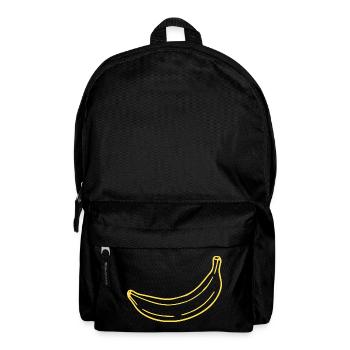 yellow banana minimal gift minimalist - Backpack - black - Front