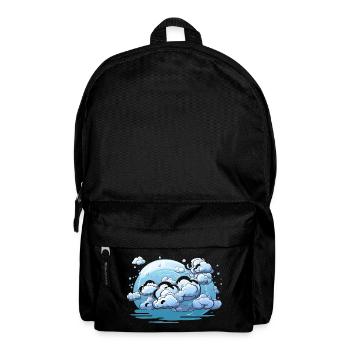 Boule de nuages dans le cercle bleu - Sac à dos - noir - Devant