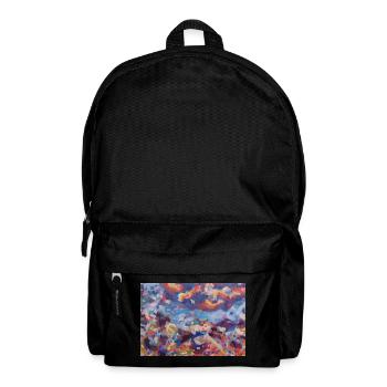 Abstraction colorée en mosaïque - Sac à dos - noir - Devant