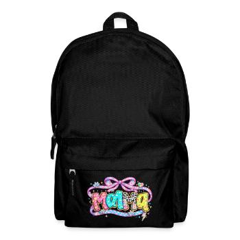 Mom Gift: Retro Mama Visual and Glitter - Backpack - black - Front