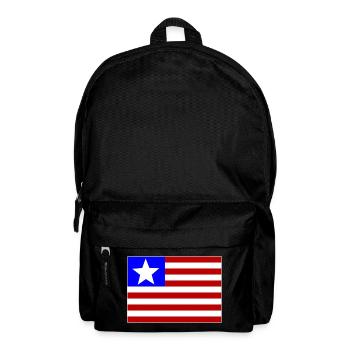 Liberia_Flagge_used - Rucksack - Schwarz - Vorne
