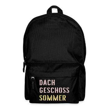 Dachgeschoss Sommer Hitze - Rucksack - Schwarz - Vorne