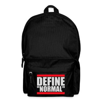 Define Normal Lustig Sarkastisch Definition Grafik - Rucksack - Schwarz - Vorne