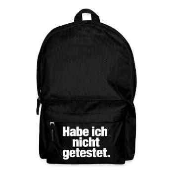 Habe ich nicht getestet Spruch für Programmierer - Rucksack - Schwarz - Vorne