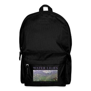 Seerosen Impressionismus Kunst Giverny - Rucksack - Schwarz - Vorne