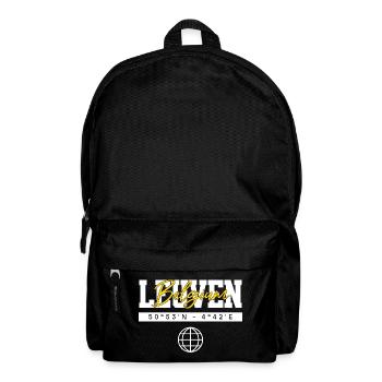 Löwen Belgien Koordinaten Reise Souvenir - Rucksack - Schwarz - Vorne