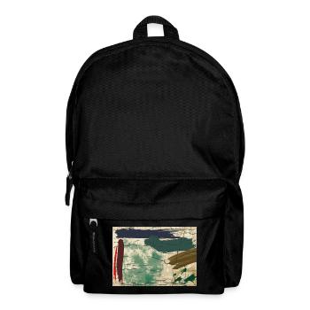 Erdfarbene Abstraktbild - Rucksack - Schwarz - Vorne