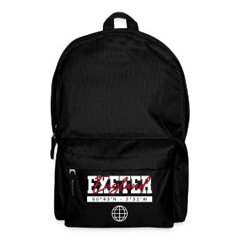 Exeter England Koordinaten Reise Souvenir - Rucksack - Schwarz - Vorne