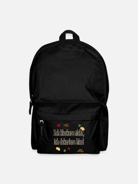 Ich kleckere nicht, ich dekoriere hier! - Rucksack - Schwarz