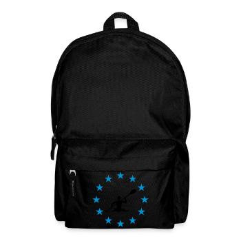 Canoë-kayak dans le cercle d'étoile - Sac à dos - noir - Devant