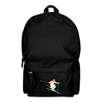 Skifahrer - Rucksack - Schwarz - Vorne
