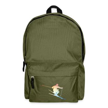 Skiers of long sleeve shirts - Backpack - olive green - Front