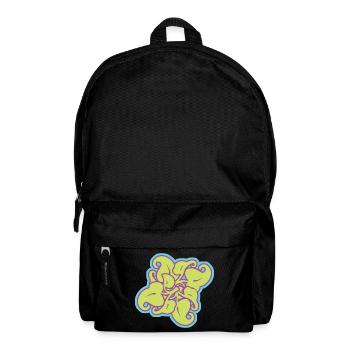 Mandala Artic Pattern in Lime - Backpack - black - Front