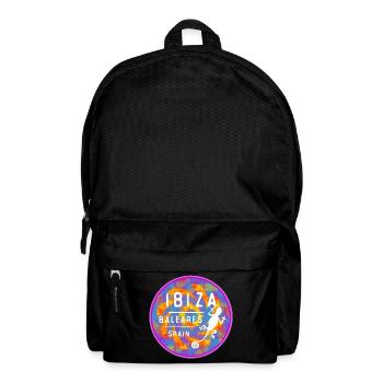Farbige Ibiza Balearen Insel Illustration - Rucksack - Schwarz - Vorne