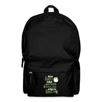 peut vivre aussi longtemps que vous voulez, mais jamais - Sac à dos - noir - Devant