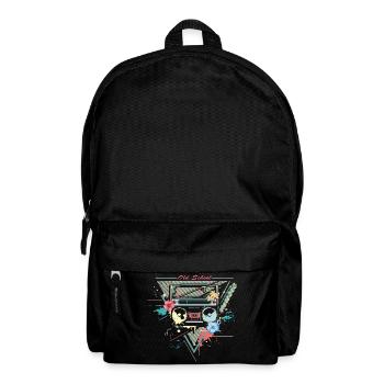 Ghettoblaster Kassettenspieler Retro Graffiti - Rucksack - Schwarz - Vorne