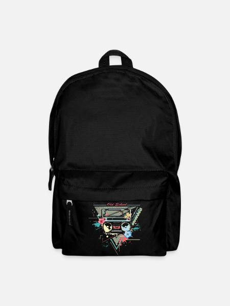 Ghettoblaster rétro graffiti - Sac à dos - noir