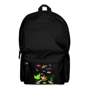 Vivid Tropical Reef Life Scene - Backpack - black - Front
