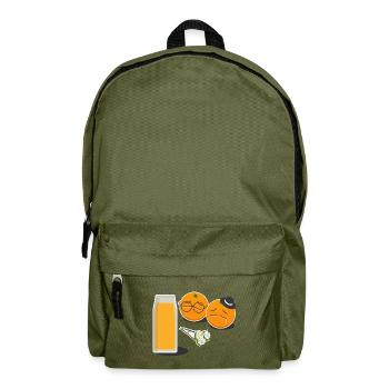 Orangen Trauerfeier Smoothie Orangensaft Geschenk - Rucksack - Olivgrün - Vorne