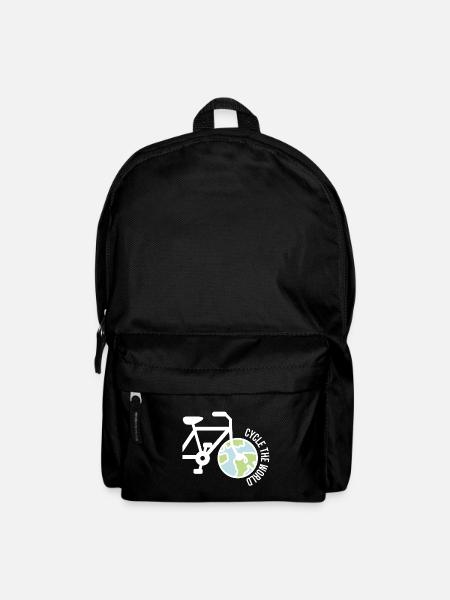 Travel the world with a bicycle gift idea - Backpack - black