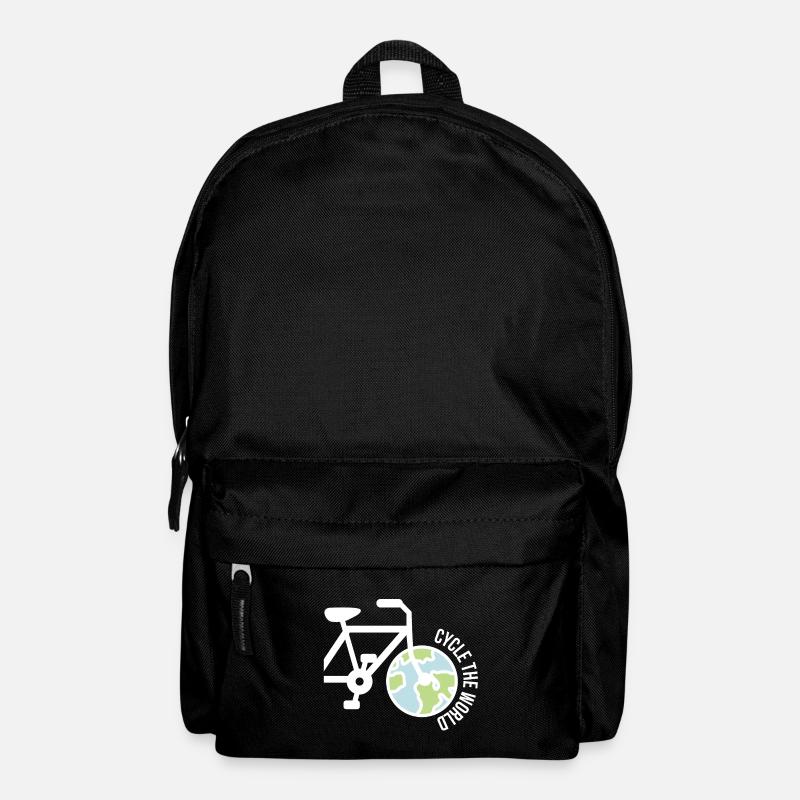 Bereise die Welt mit dem Fahrrad Geschenkidee - Rucksack - Schwarz