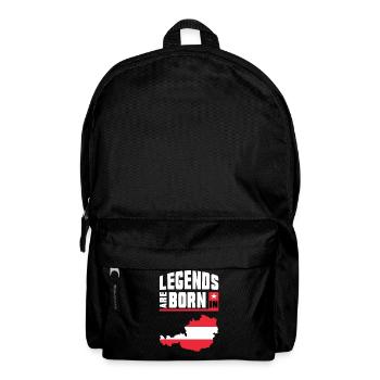 Legenden sind in Österreich geboren / Geschenk - Rucksack - Schwarz - Vorne