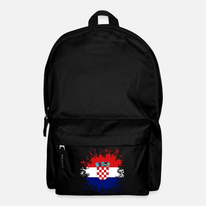 Kroatien Flagge Farbspritzer - Rucksack - Schwarz
