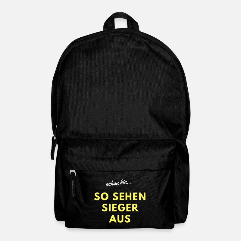 so sehen sieger aus - Rucksack - Schwarz