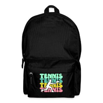 Tennis tennis player tennis court - Backpack - black - Front