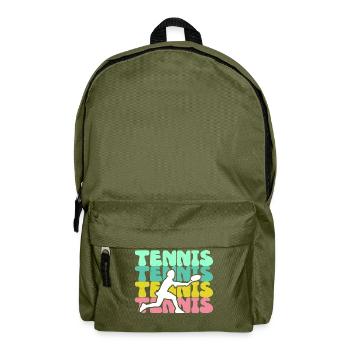 Tennis tennis player tennis court - Backpack - olive green - Front