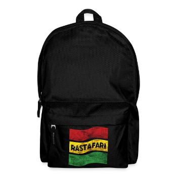 Rastafari Fahne - Rucksack - Schwarz - Vorne