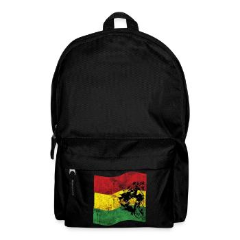 Lion Reggae Fahne - Rucksack - Schwarz - Vorne