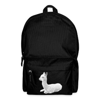 Kleines Alpaka - Rucksack - Schwarz - Vorne