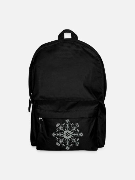 Schneeflocken-Ornament - Rucksack - Schwarz