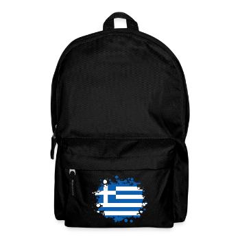 Griechenland Klecks / Geschenk Athen Flagge Greece - Rucksack - Schwarz - Vorne